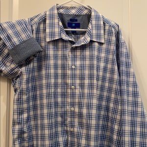 Egara modern fit plaid non-iron dress shirt